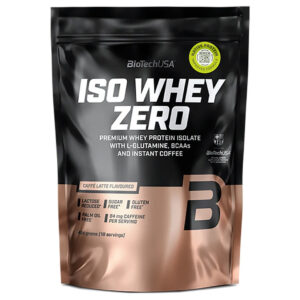 BioTech USA 100% IsoWhey ZERO caffé latte fehérjepor - 454g