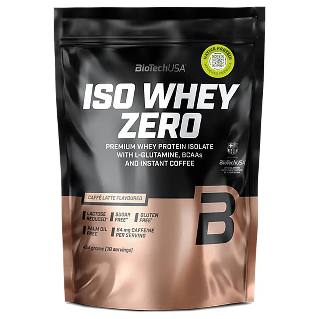 BioTech USA 100% IsoWhey ZERO caffé latte fehérjepor - 454g BioTech USA 100% IsoWhey ZERO caffé latte fehérjepor - 454g