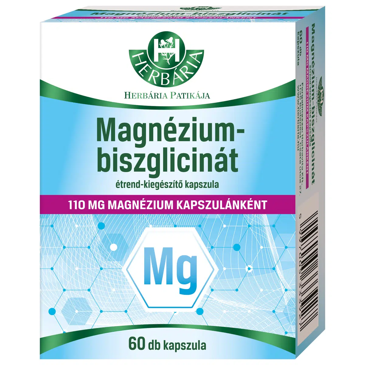 Herbária Magnézium-biszglicinát kapszula - 60db Herbária Magnézium-biszglicinát kapszula - 60db