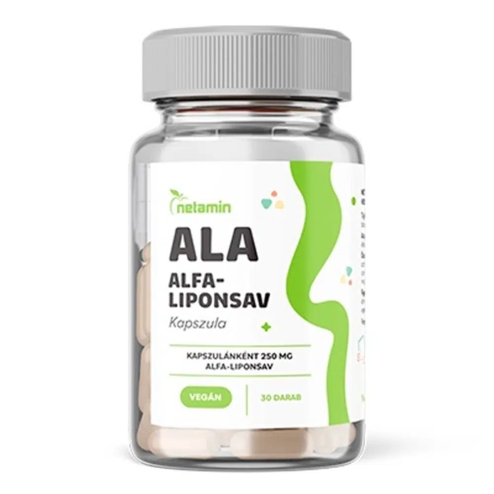 Netamin Alfa-Liponsav (ALA) kapszula - 30db Netamin Alfa-Liponsav (ALA) kapszula - 30db