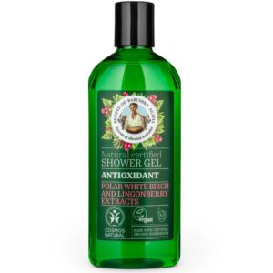 Babushka Agafia Antioxidáns tusfürdő gél sarki fehérnyír- és vörösáfonya-kivonattal 260ml