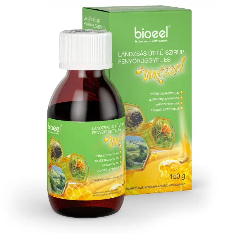 Bioeel Lándzsás útifű szirup fenyőrüggyel és mézzel 150ml Bioeel Lándzsás útifű szirup fenyőrüggyel és mézzel 150ml