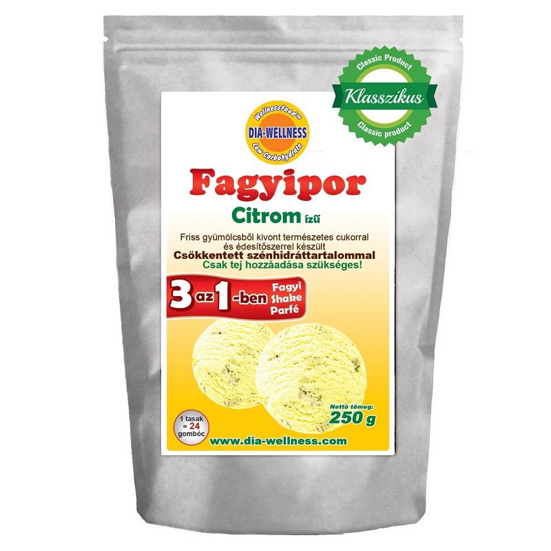 Dia-wellness fagylaltpor citrom 250g Dia-wellness fagylaltpor citrom 250g
