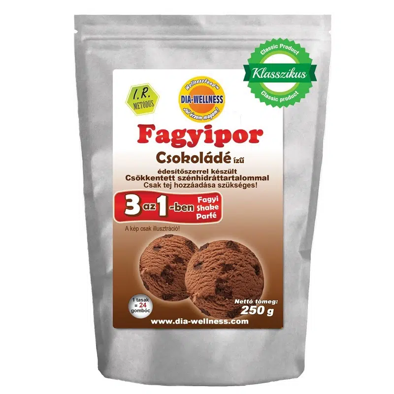 Dia-wellness fagylaltpor csokoládé 250g Dia-wellness fagylaltpor csokoládé 250g