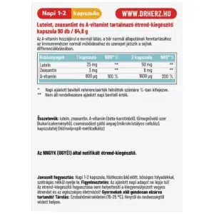 Dr. Herz Lutein Forte 25mg XL kapszula - 90db - Image 2 Dr. Herz Lutein Forte 25mg XL kapszula - 90db - Image 2