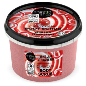 Organic Shop Cukorkás testradír vaníliával és eperrel 250ml