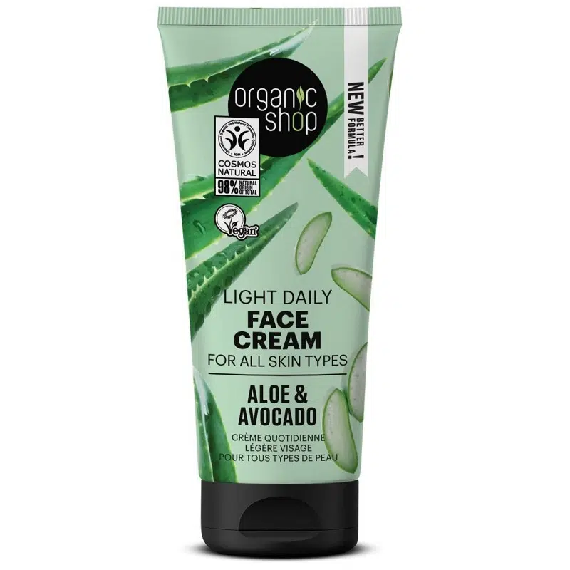 Organic Shop Könnyű arckrém aloe verával és avokádóval 50ml Organic Shop Könnyű arckrém aloe verával és avokádóval 50ml
