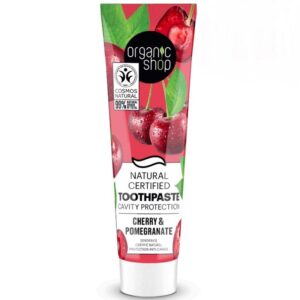 Organic Shop Minősített szuvasodás elleni fogkrém cseresznyével és gránátalmával 100g