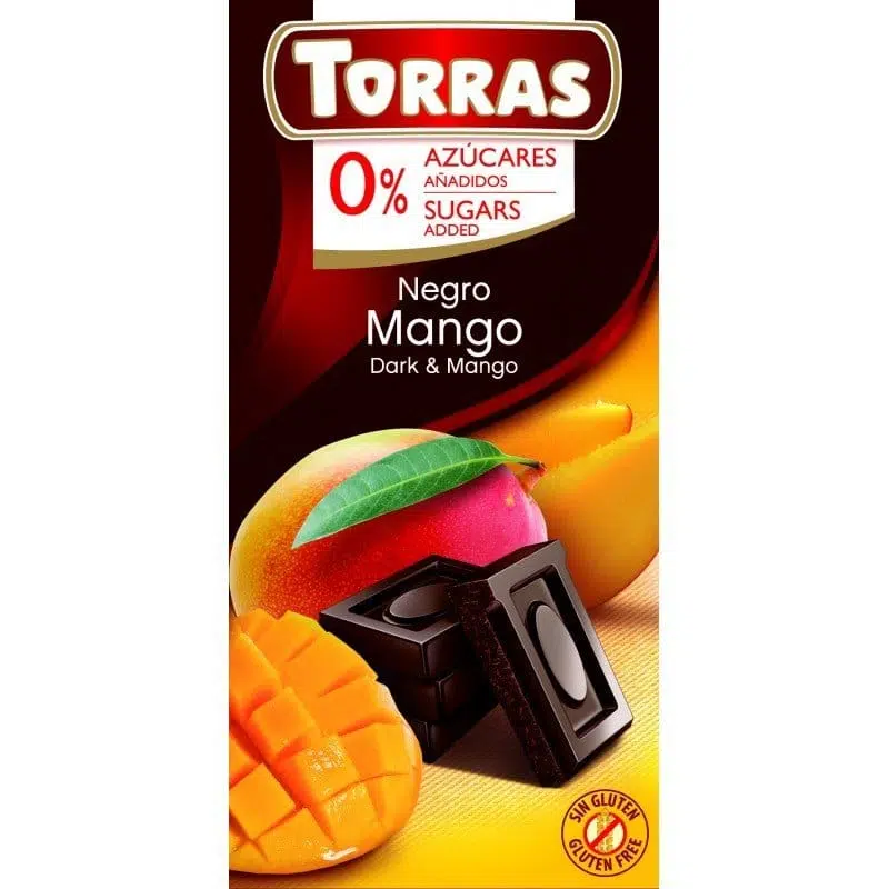 Torras étcsokoládé mangós cukor- és gluténmentes 75g Torras étcsokoládé mangós cukor- és gluténmentes 75g