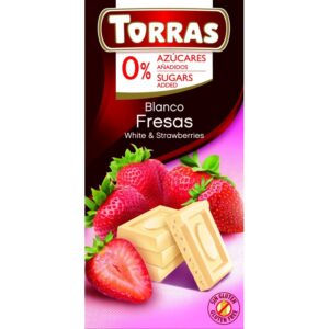 Torras fehércsokoládé epres cukor- és gluténmentes 75g