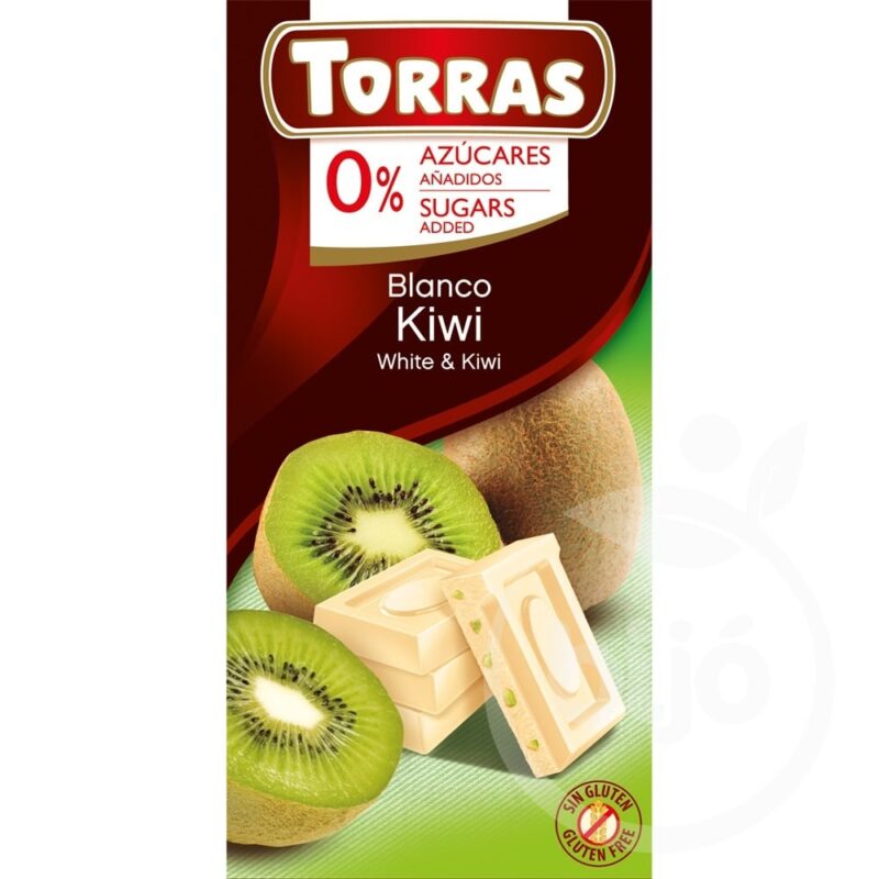 Torras fehércsokoládé kivis cukor- és gluténmentes 75g Torras fehércsokoládé kivis cukor- és gluténmentes 75g