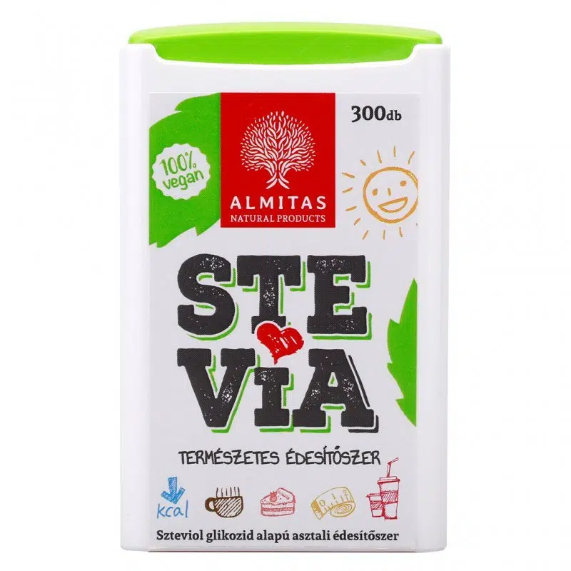 Almitas Stevia tabletta 300db Almitas Stevia tabletta 300db