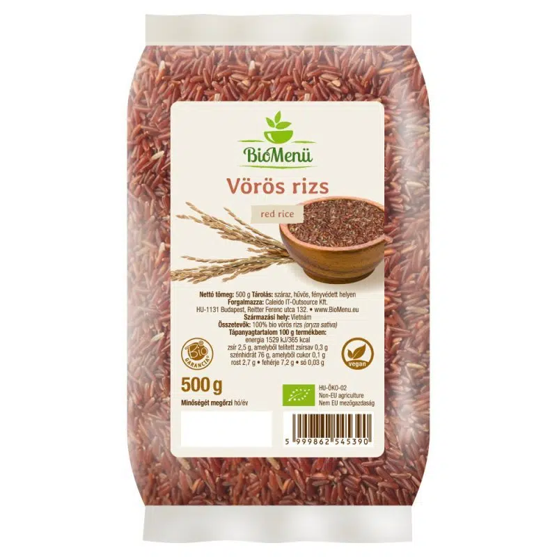Biomenü Bio Vörös RIZS 500g Biomenü Bio Vörös RIZS 500g