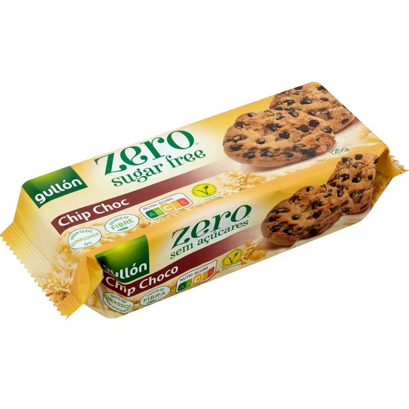 Gullon Chip Choco keksz csokidarbokkal édesítőszerrel 125g Gullon Chip Choco keksz csokidarbokkal édesítőszerrel 125g