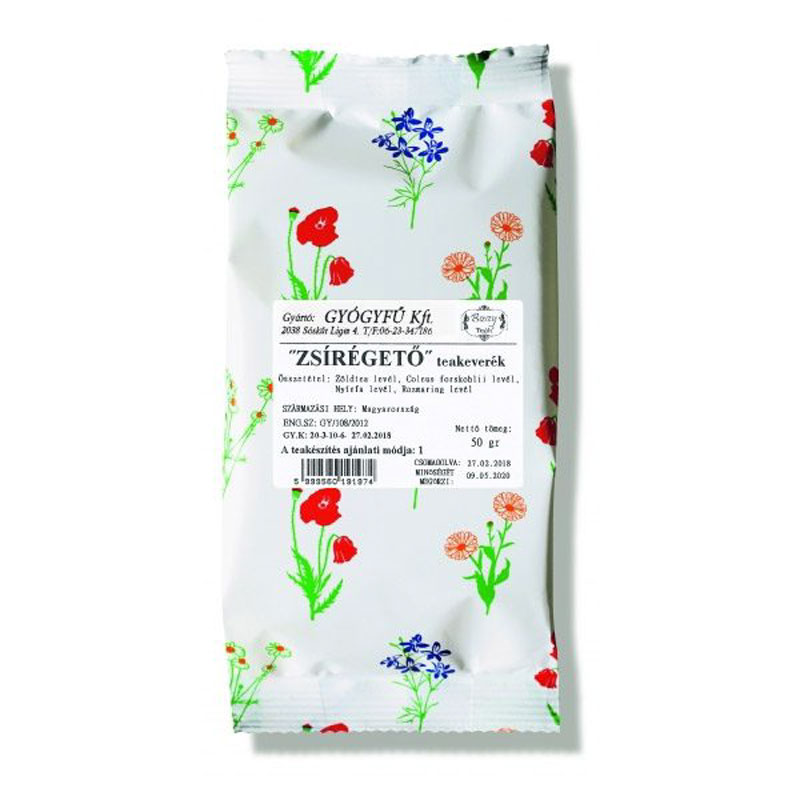 Gyógyfű zsírégető teakeverék 50 g Gyógyfű zsírégető teakeverék 50 g