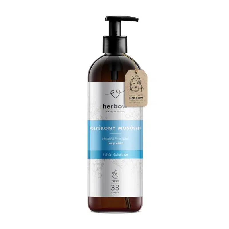 Herbow folyékony mosószer fehér ruhákhoz 1000ml Herbow folyékony mosószer fehér ruhákhoz 1000ml