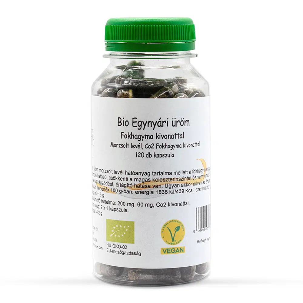 Natessence Bio Egynyári üröm (morzsolt levél, CO2 Fokhagyma kivonattal) kapszula - 120 db Natessence Bio Egynyári üröm (morzsolt levél, CO2 Fokhagyma kivonattal) kapszula - 120 db