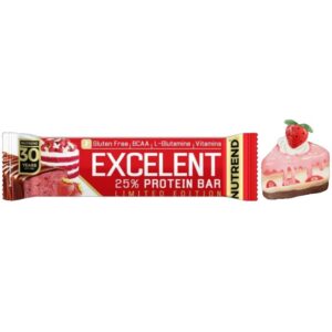 NUTREND Excelent 25% protein bar-fehérje szelet Strawberry Cake 85g