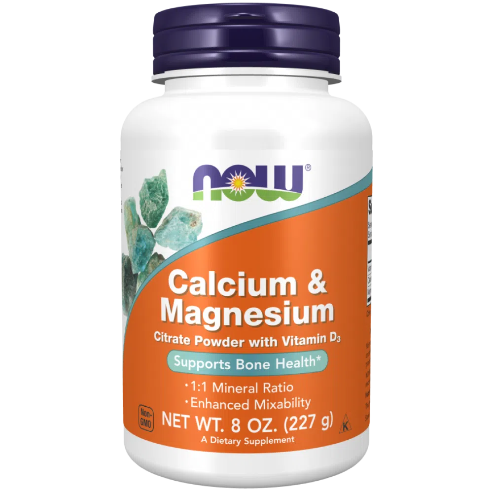 Now Calcium & Magnesium por D-vitaminnal - 227 g Now Calcium & Magnesium por D-vitaminnal - 227 g