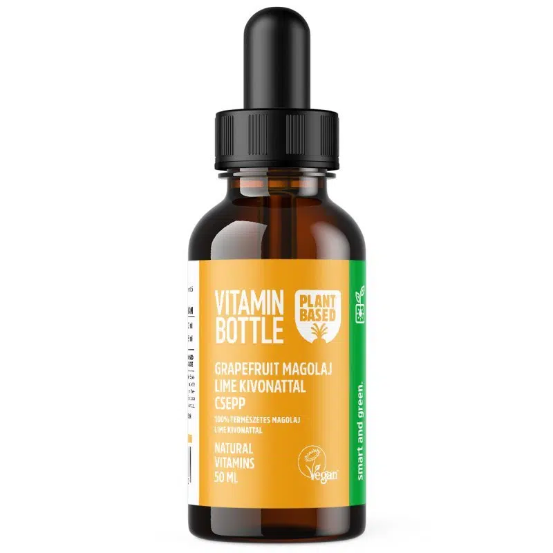 Vitamin bottle Grapefruit magolaj PLus Lime csepp 50ml pipettás adagolóval Vitamin bottle Grapefruit magolaj PLus Lime csepp 50ml pipettás adagolóval