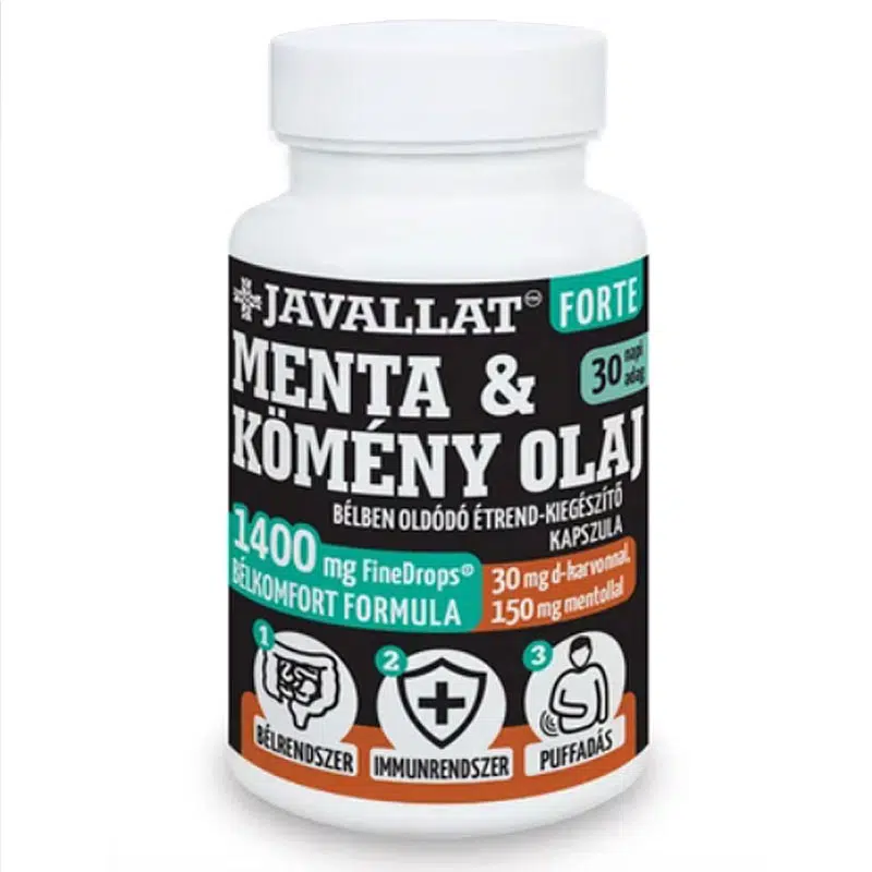 Javallat Forte Menta és Kömény olaj kapszula - 60db Javallat Forte Menta és Kömény olaj kapszula - 60db