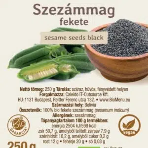 Biomenü bio FEKETE Szezámmag 250g - - Image 2 Biomenü bio FEKETE Szezámmag 250g - - Image 2