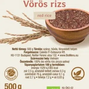 Biomenü Bio Vörös RIZS 500g - - Image 2 Biomenü Bio Vörös RIZS 500g - - Image 2