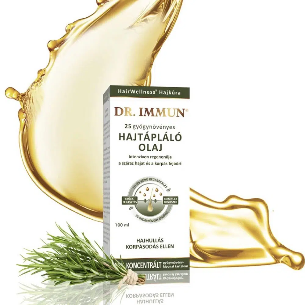 Dr. Immun 25 gyógynövényes hajtápláló olaj - 100ml Dr. Immun 25 gyógynövényes hajtápláló olaj - 100ml
