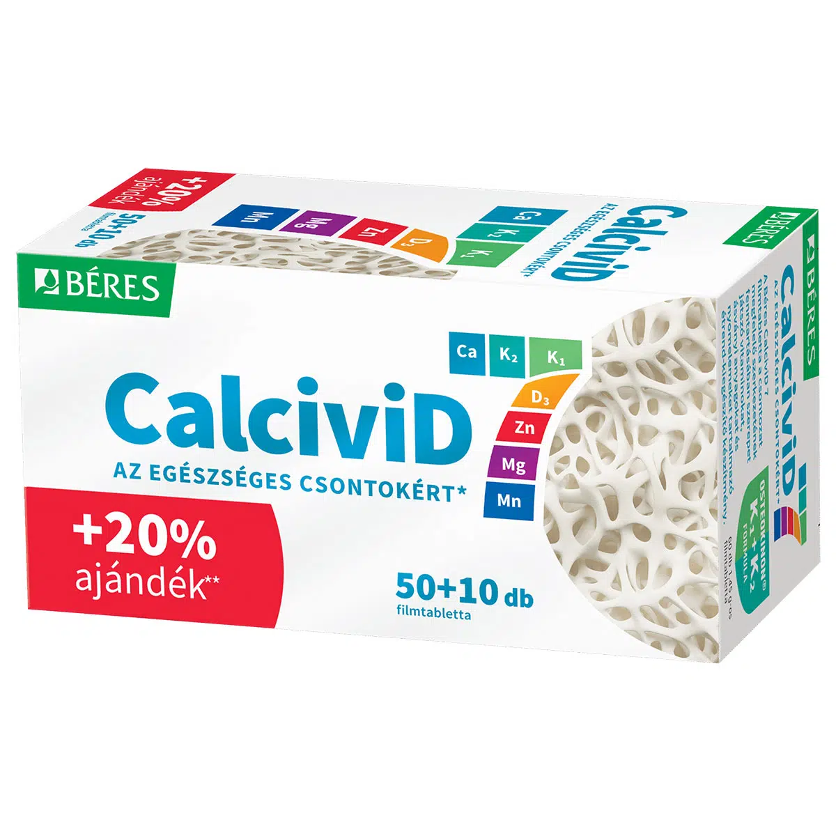 Béres CalciviD 7 filmtabletta - 50+10db Béres CalciviD 7 filmtabletta - 50+10db