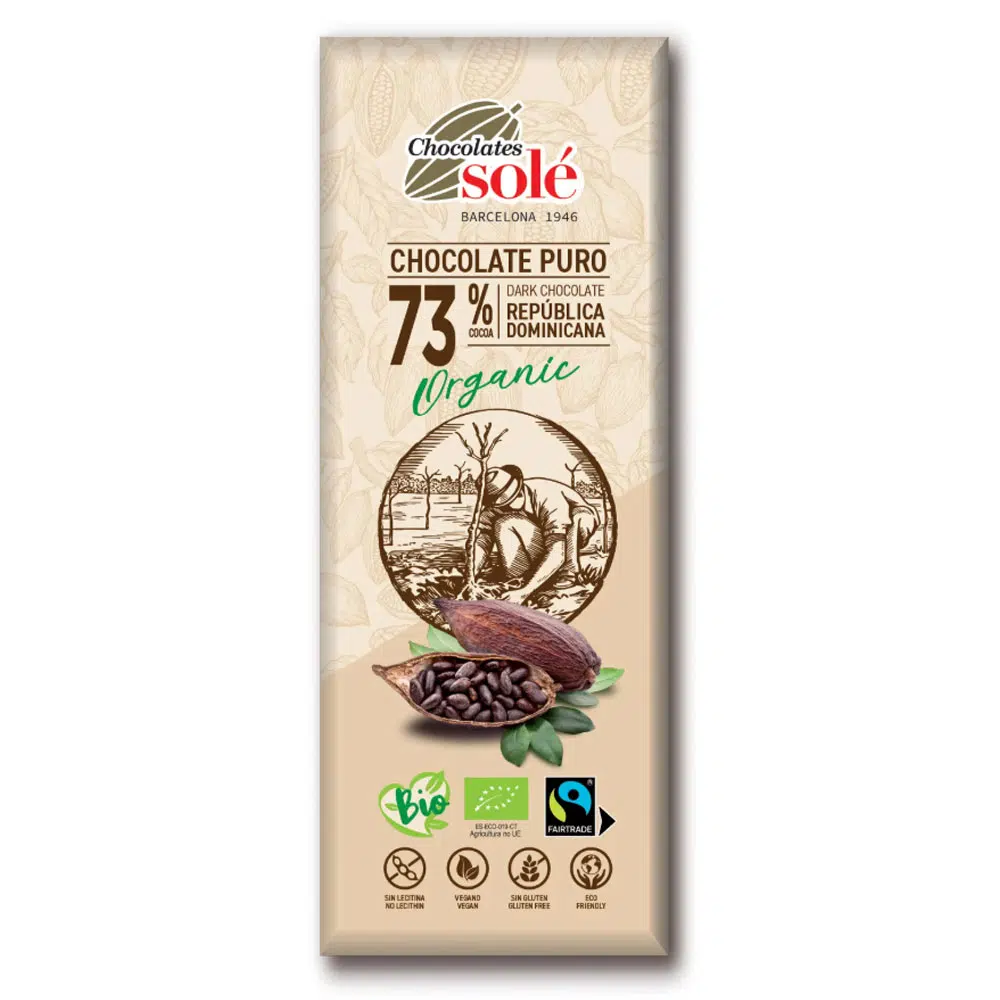 Chocolates Solé 73% Bio Étcsokoládé - 25g Chocolates Solé 73% Bio Étcsokoládé - 25g