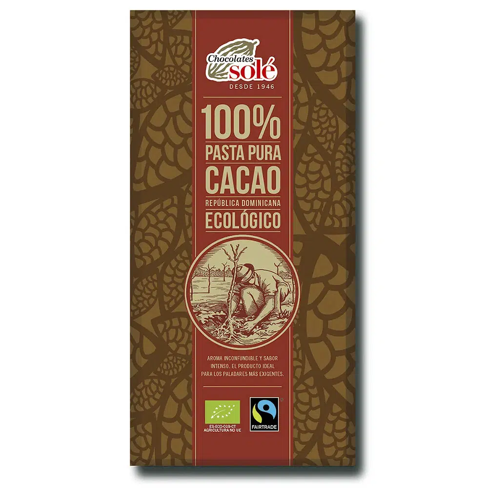 Chocolates Solé 100% Bio Étcsokoládé - 100g Chocolates Solé 100% Bio Étcsokoládé - 100g
