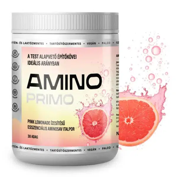 Amino Primo Instant aminosav italpor pink lemonade ízesítéssel - 360g Amino Primo Instant aminosav italpor pink lemonade ízesítéssel - 360g
