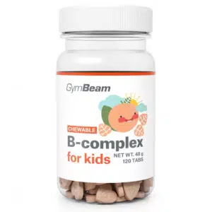 GymBeam B-komplex sárgabarack ízű rágótabletta gyerekeknek - 120db