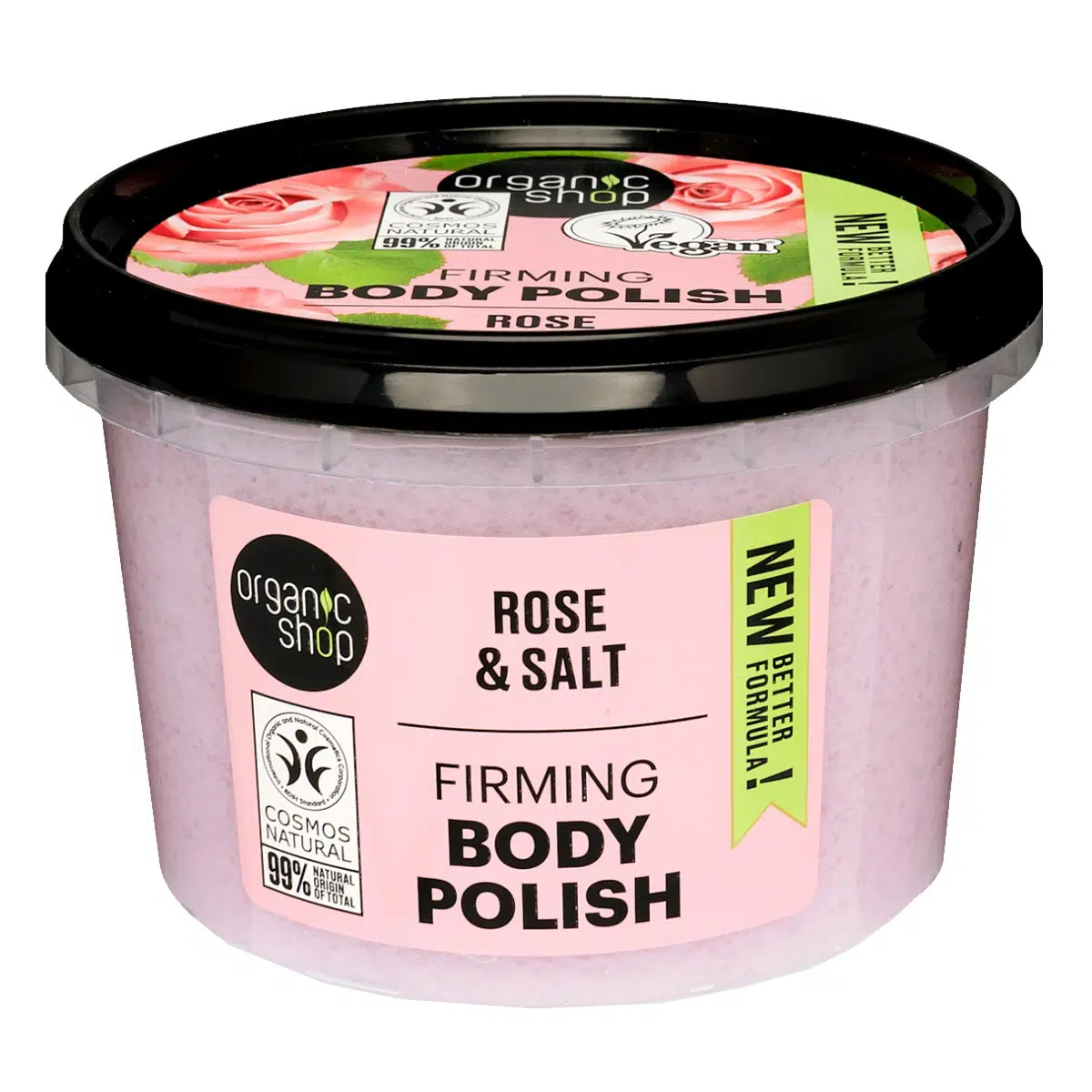 Organic Shop Frissítő testpolír rózsával és sóval - 250ml Organic Shop Frissítő testpolír rózsával és sóval - 250ml