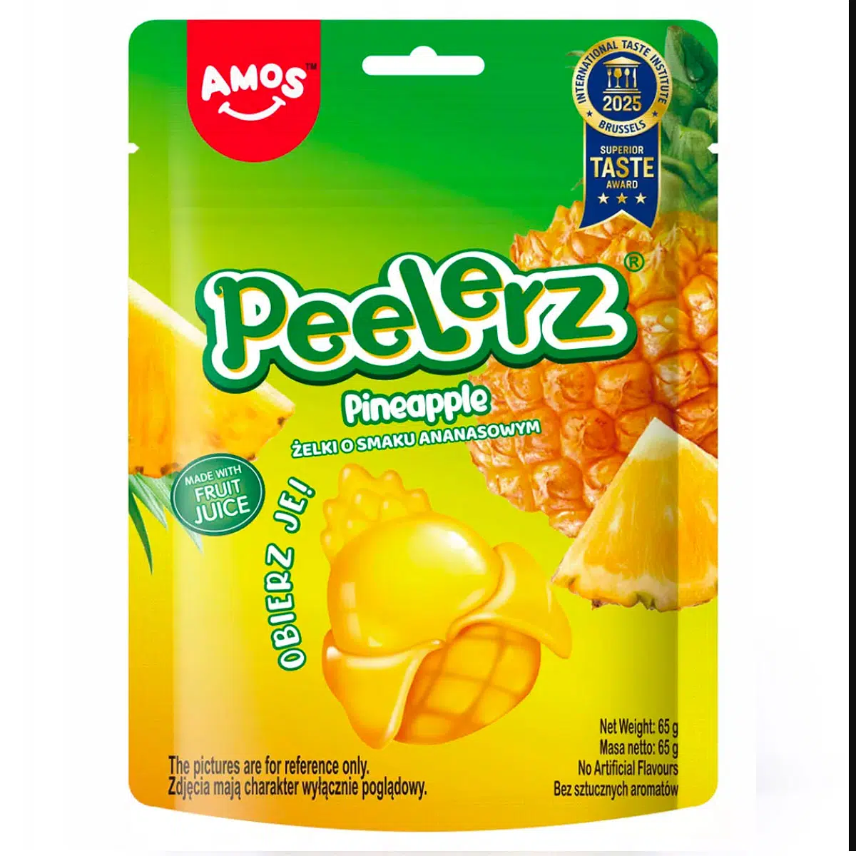 Amos Peelerz Hámozható Ananász ízű gumicukor - 85g Amos Peelerz Hámozható Ananász ízű gumicukor - 85g