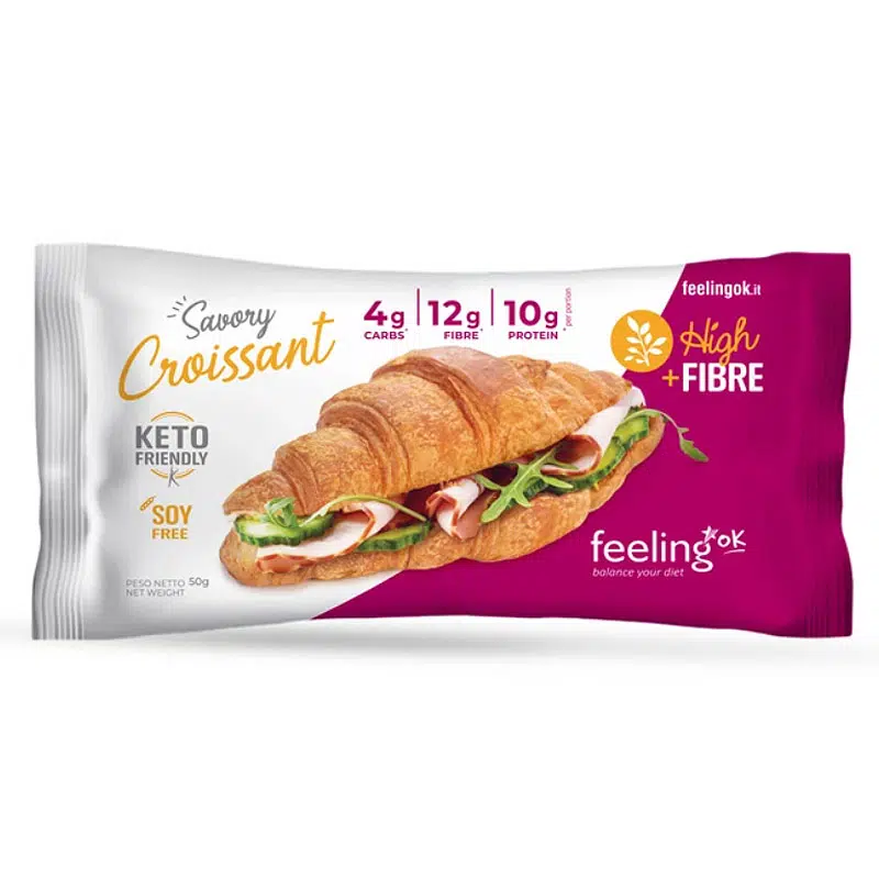 FeelingOK High Fiber Croissant - Magas rosttartalmú natúr - 50g FeelingOK High Fiber Croissant - Magas rosttartalmú natúr - 50g