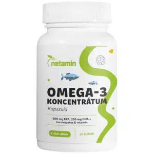 Netamin Omega-3 koncentrátum kapszula E-vitaminnal - 60db