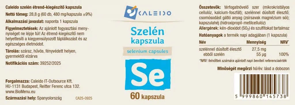 Caleido Szelén kapszula - 60db - Image 2 Caleido Szelén kapszula - 60db - Image 2