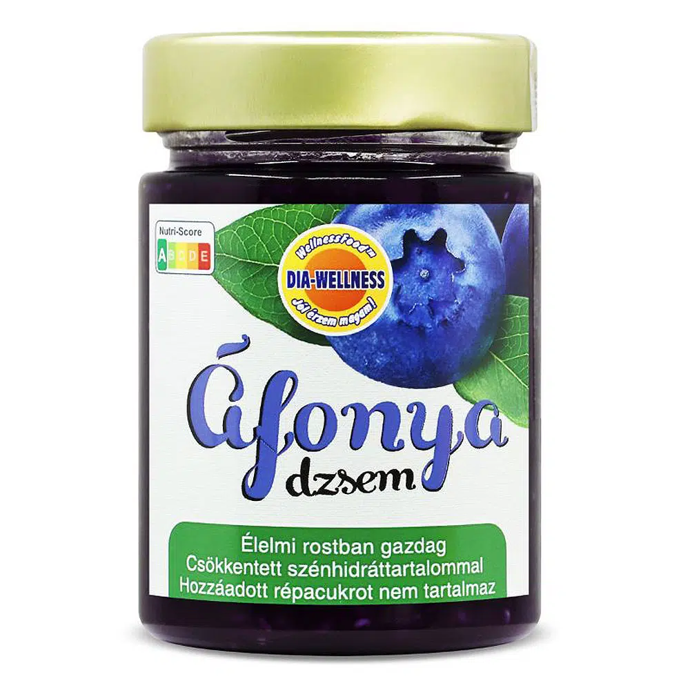 Dia-wellness dzsem áfonya 380g Dia-wellness dzsem áfonya 380g