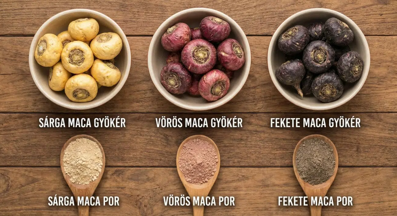 A sárga, a vörös és a fekete maca összehasonlítása A sárga, a vörös és a fekete maca összehasonlítása