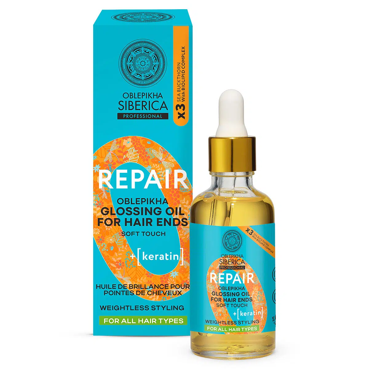 Oblepikha Siberica Helyreállító homoktövis hajvégápoló olaj - 50ml Oblepikha Siberica Helyreállító homoktövis hajvégápoló olaj - 50ml