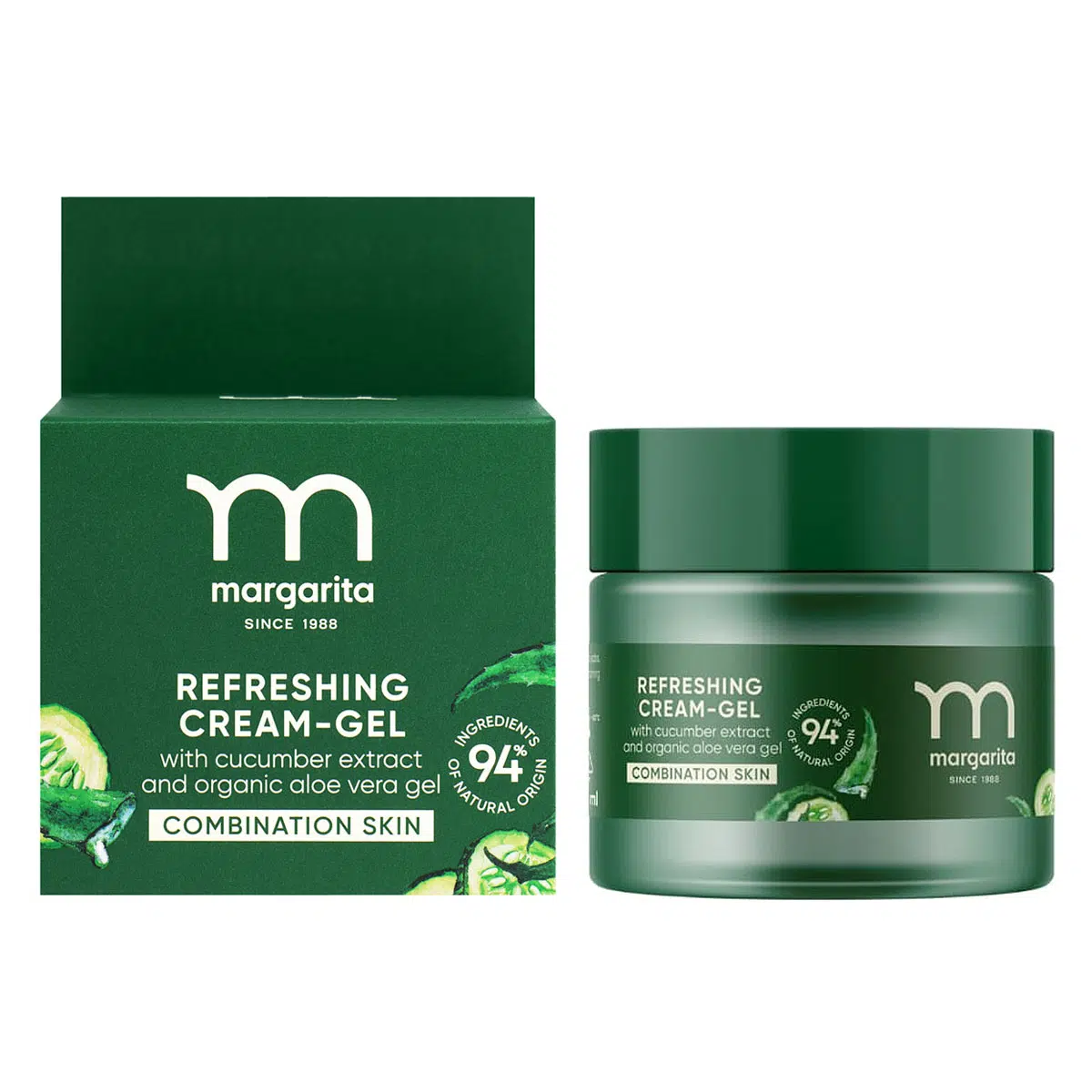 Margarita Frissítő gél-krém uborkakivonattal és bio aloevera géllel - 50ml Margarita Frissítő gél-krém uborkakivonattal és bio aloevera géllel - 50ml