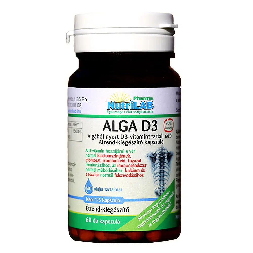 Nutrilab Alga D3 kapszula - 60db Nutrilab Alga D3 kapszula - 60db