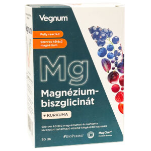 Vegnum Magnézium-biszglicinát + Kurkuma kivonat kapszula - 30db