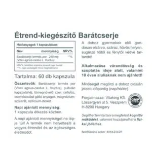 Vitaking Barátcserje kapszula - 60db termékcímke Vitaking Barátcserje kapszula - 60db termékcímke