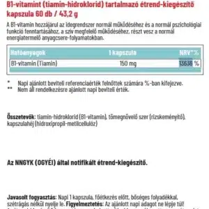 Dr. Herz B1-vitamin kapszula - 60db - Image 2 Dr. Herz B1-vitamin kapszula - 60db - Image 2