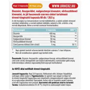 Dr. Herz XXL Diozmin Heszperidin kapszula - 120db - Image 2 Dr. Herz XXL Diozmin Heszperidin kapszula - 120db - Image 2