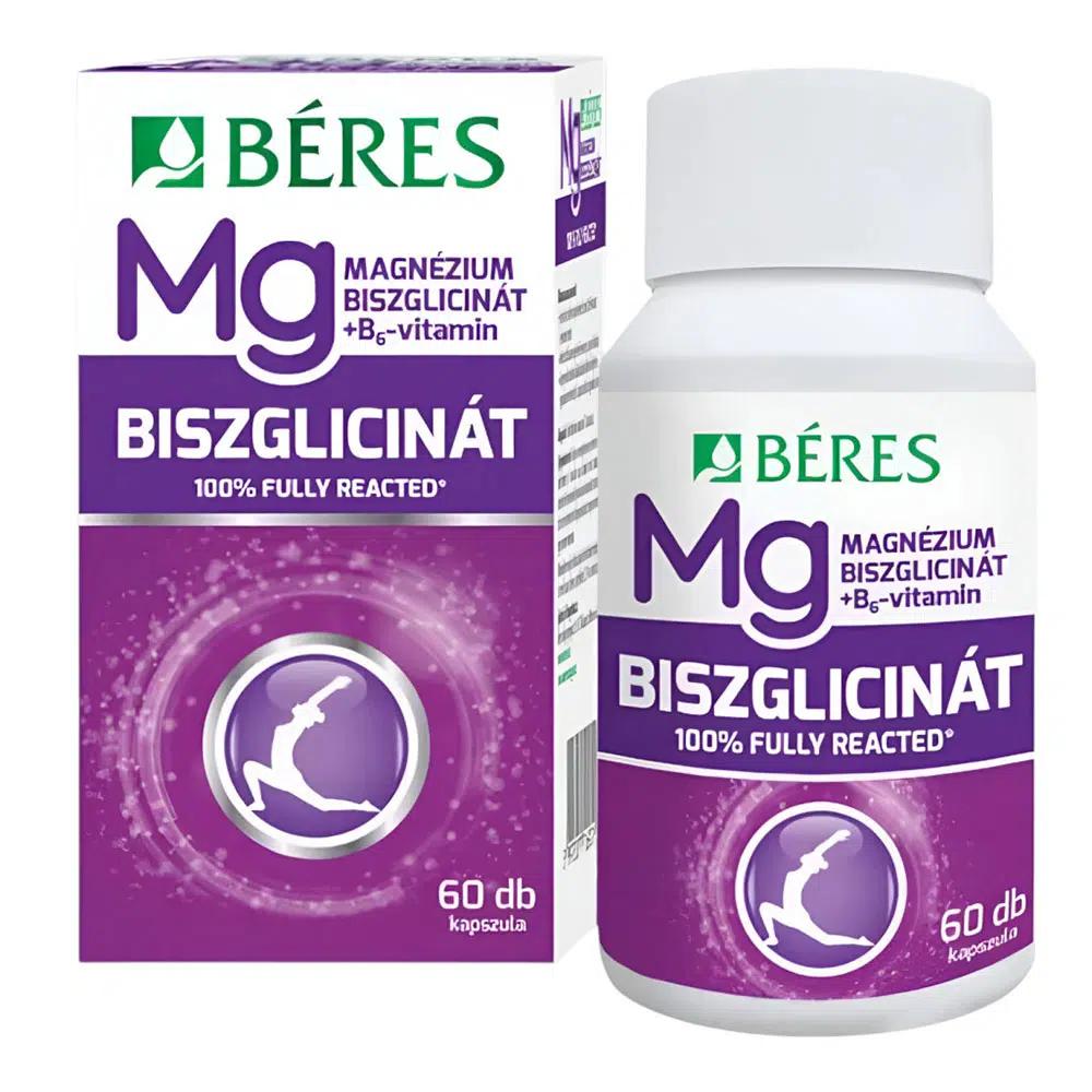 Béres Magnézium-biszglicinát+B6 kapszula - 60db Béres Magnézium-biszglicinát+B6 kapszula - 60db