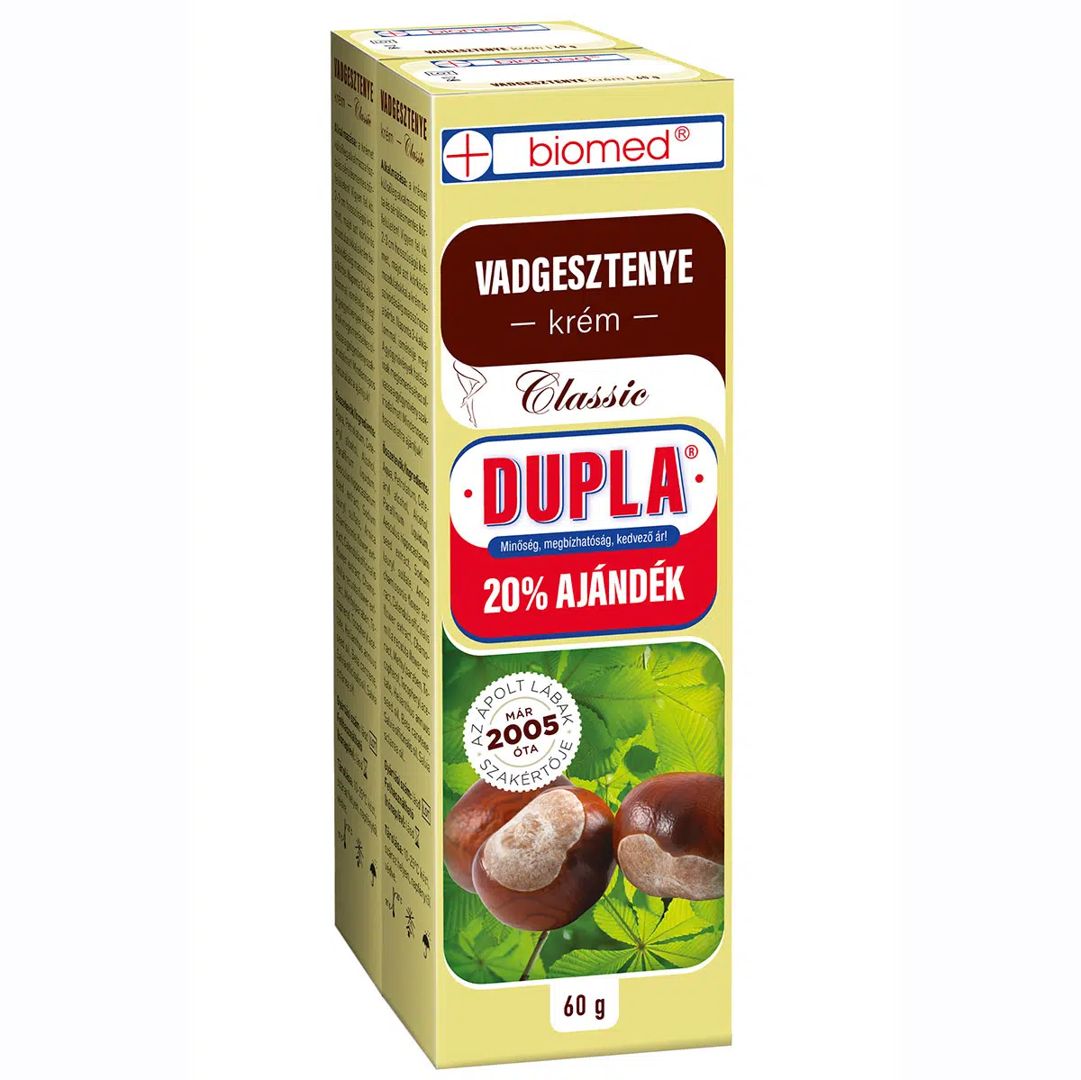 Biomed vadgesztenye krém dupla 2x60 g Biomed vadgesztenye krém dupla 2x60 g