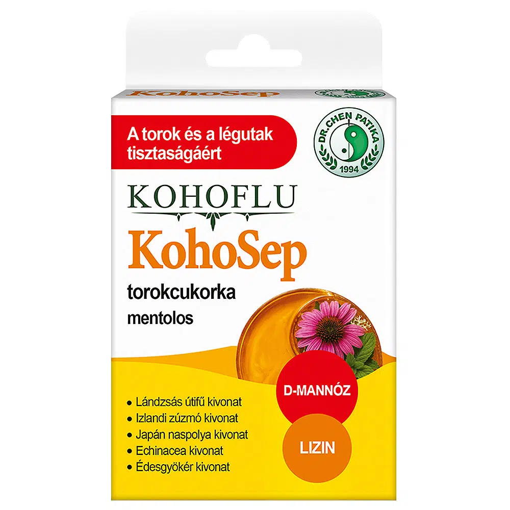 Dr.chen Kohoflu KohoSep szopogatós torokcukorka - 12db Dr.chen Kohoflu KohoSep szopogatós torokcukorka - 12db
